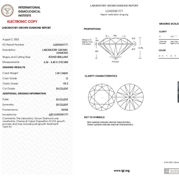 IGI Certified Lab-Grown Diamond - Picture 4 of 4